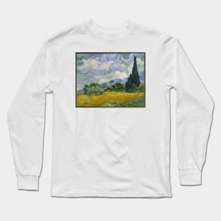 Wheat Field with Cypresses Long Sleeve T-Shirt